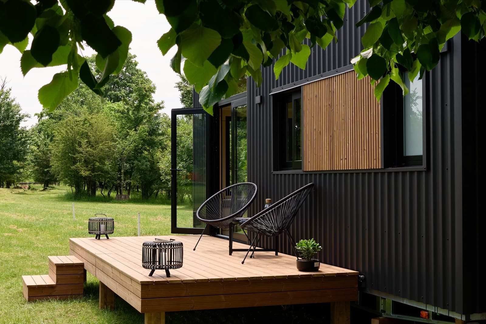 Resort stay experience at a nature-focused modular hospitality project